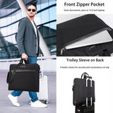 BE SMART Waterproof Foldable Garment Bags for Travel, 51" Large Travel Hanging Bags for Clothes, Carry on Suit Bag with Strap for Men Women, Wrinkle Free Luggage Suit Cover for Business Trips(Black)