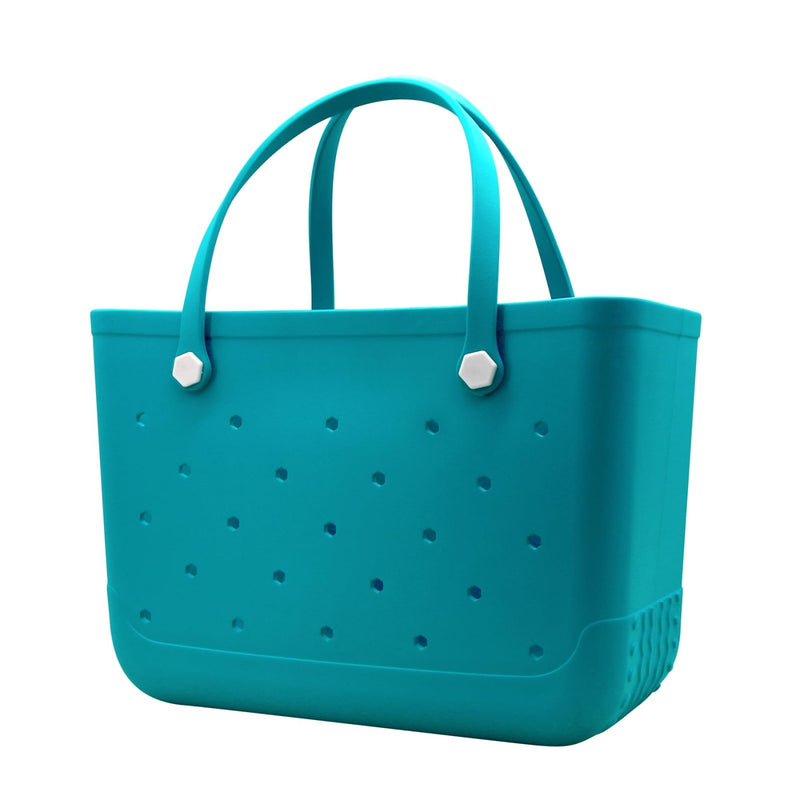 Beach Totebag X - Large Waterproof Sandproof Rubber Beach Tote Bag with Zipper Pocket for Travel,Sport,Pool,Supermarket and Sea