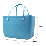 Beach Totebag X - Large Waterproof Sandproof Rubber Beach Tote Bag with Zipper Pocket for Travel,Sport,Pool,Supermarket and Sea