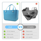 Beach Totebag X - Large Waterproof Sandproof Rubber Beach Tote Bag with Zipper Pocket for Travel,Sport,Pool,Supermarket and Sea