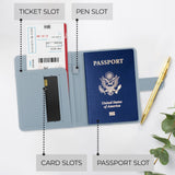 Beautiful Passport Holder for Travel – Cute Cover with Pen Holder to Keep Your Travel Documents Organized & Safe – Quality Passport Wallet for Women & Men and Great for Gifting