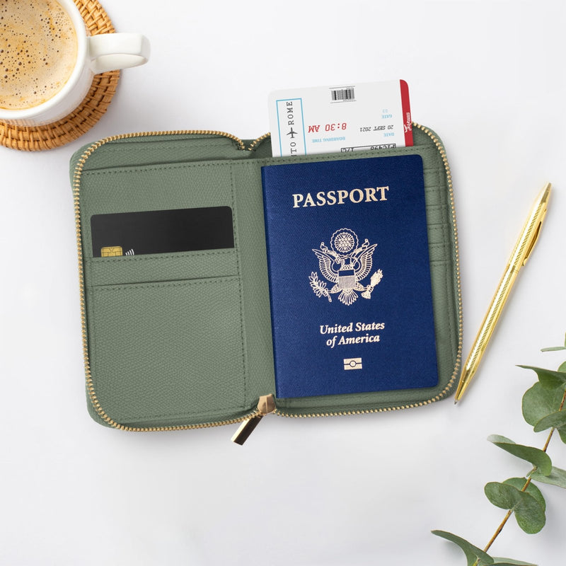 Beautiful Passport Holder for Travel with Wristlet Strap - All - in - One Wallet for Women with Card Slots and Tassel Keychain - Perfect Case to Keep Your Travel Documents Organized & Safe