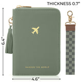 Beautiful Passport Holder for Travel with Wristlet Strap - All - in - One Wallet for Women with Card Slots and Tassel Keychain - Perfect Case to Keep Your Travel Documents Organized & Safe