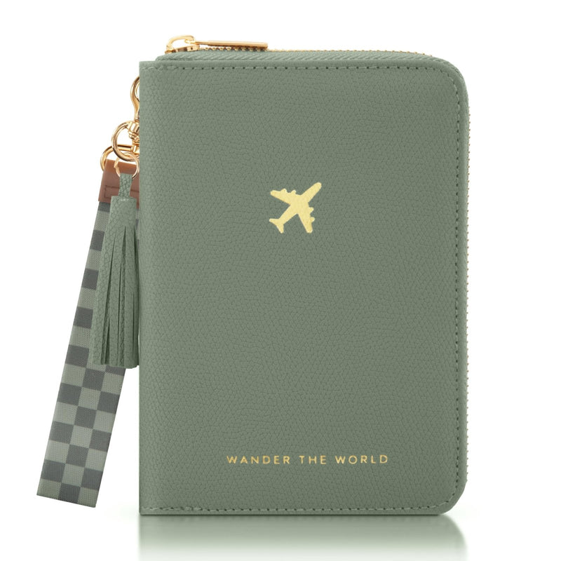 Beautiful Passport Holder for Travel with Wristlet Strap - All - in - One Wallet for Women with Card Slots and Tassel Keychain - Perfect Case to Keep Your Travel Documents Organized & Safe