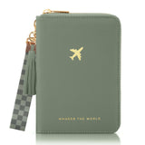 Beautiful Passport Holder for Travel with Wristlet Strap - All - in - One Wallet for Women with Card Slots and Tassel Keychain - Perfect Case to Keep Your Travel Documents Organized & Safe