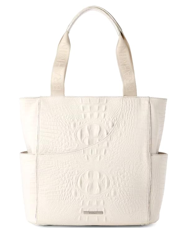 Beige Mollie Tote by BRAHMIN