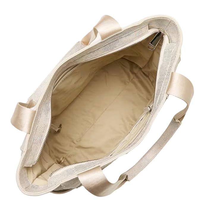 Beige Mollie Tote by BRAHMIN
