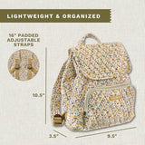 Bella Taylor Mini Backpack, Quilted Hands-Free Bag, Prairie Meadow