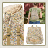 Bella Taylor Mini Backpack, Quilted Hands-Free Bag, Prairie Meadow
