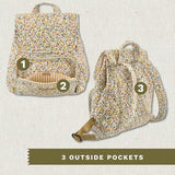 Bella Taylor Mini Backpack, Quilted Hands-Free Bag, Prairie Meadow