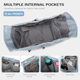 BELLPO Everyday Convertible Backpack Tote, 15 Pockets, Large Capacity, Durable, Under Seat Carry-on Work Diaper Travel Bag(Blue)