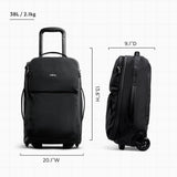 Bellroy Lite Carry - On (38L lightweight luggage, with built - in packing cubes and a compressible shell) - Black