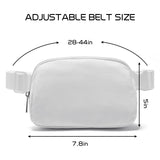 Belt Bag for Women Fanny Pack Crossbody Bags for Women Fashion Waist Packs with Adjustable Strap Gifts for Teenage Girls Women Men (White)