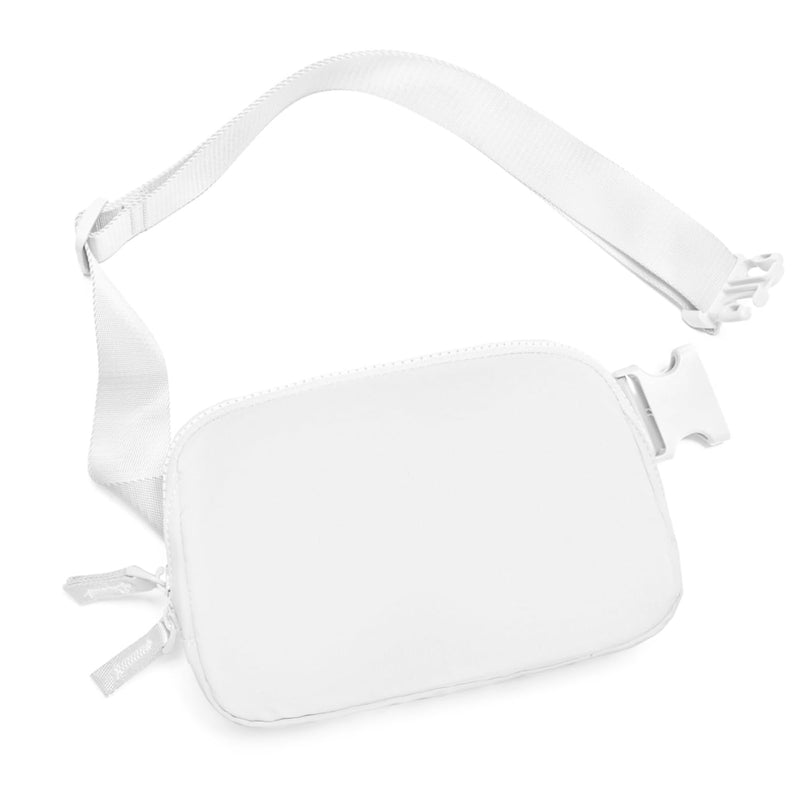 Belt Bag for Women Two - Way Zipper Cross Body Fanny Pack Fashion Waist Packs Everywhere Belt Bag with Adjustable Strap Gifts for Teen Girls Women Men (White)