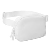 Belt Bag for Women Two - Way Zipper Cross Body Fanny Pack Fashion Waist Packs Everywhere Belt Bag with Adjustable Strap Gifts for Teen Girls Women Men (White)