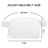 Belt Bag for Women Two - Way Zipper Cross Body Fanny Pack Fashion Waist Packs Everywhere Belt Bag with Adjustable Strap Gifts for Teen Girls Women Men (White)