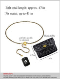 BEMYLV Leather Chain Belt Bag for Women Crossbody Waist Purse Fanny Pack Fashion Evening Clutch Mini Handbag Detachable