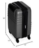 Ben Sherman Hereford Spinner Travel Upright Luggage, Grey, 20 - Inch Carry On