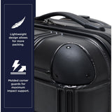 Ben Sherman Nottingham Lightweight Hardside 4 - Wheel Spinner Travel Luggage, Charcoal, 20 - Inch Carry On