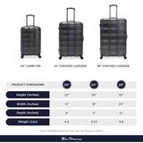 Ben Sherman Nottingham Lightweight Hardside 4 - Wheel Spinner Travel Luggage, Charcoal, 24 - Inch Checked