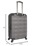 Ben Sherman Nottingham Lightweight Hardside 4 - Wheel Spinner Travel Luggage, Charcoal, 24 - Inch Checked
