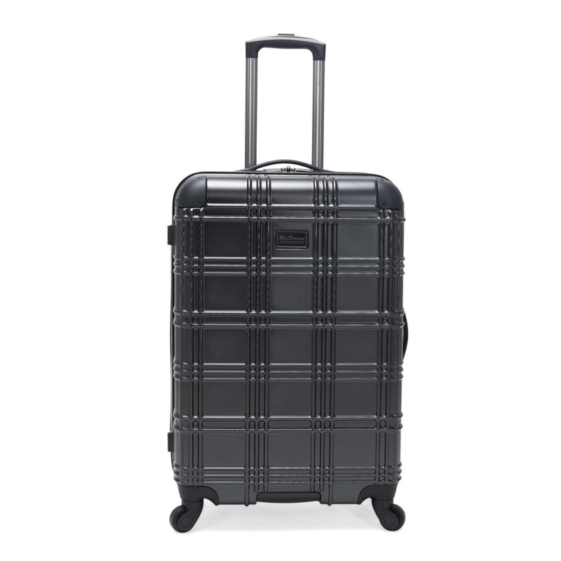 Ben Sherman Nottingham Lightweight Hardside 4 - Wheel Spinner Travel Luggage, Charcoal, 24 - Inch Checked