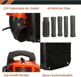 BENBOR Backpack Leaf Blower,52CC Backpack Leaf Blower Gas Powered,550CFM 2 - Stroke Engine Gas Leaf Blower,Powerful Air Cooling Gasoline Backpack Blower Snow Blower for Garden Yard (550CFM Square)