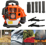 BENBOR Backpack Leaf Blower,52CC Backpack Leaf Blower Gas Powered,550CFM 2 - Stroke Engine Gas Leaf Blower,Powerful Air Cooling Gasoline Backpack Blower Snow Blower for Garden Yard (550CFM Square)