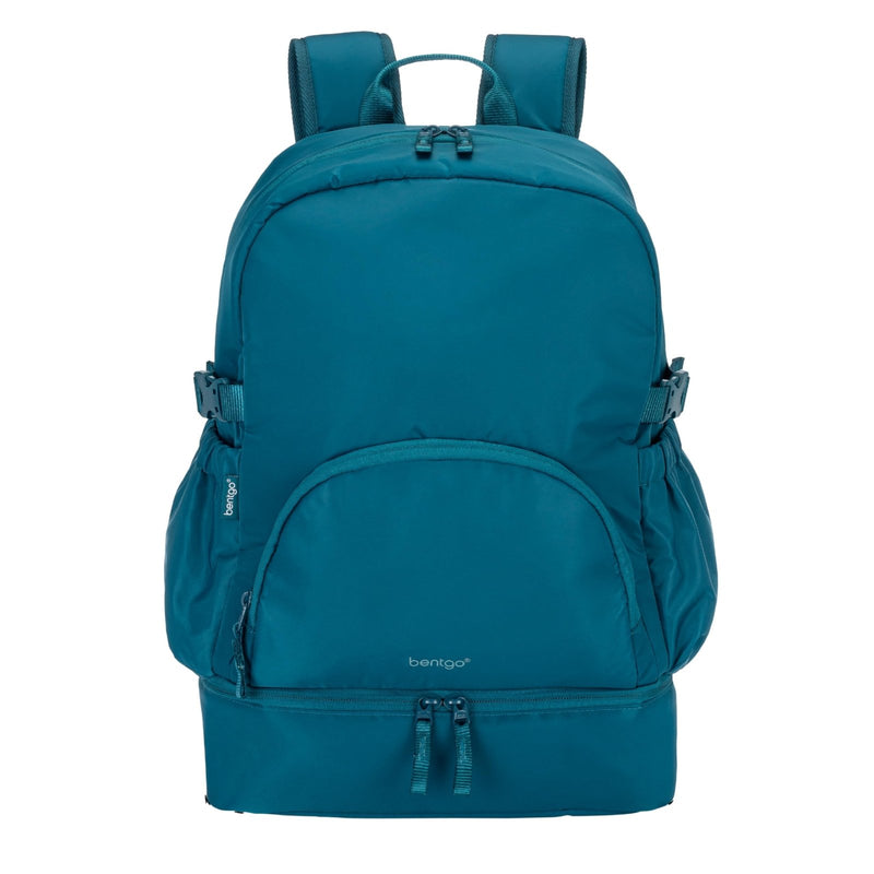 Bentgo 2 - in - 1 Adult Backpack & Insulated Lunch Bag – Lightweight, Water - Resistant Travel Backpack with 9 Compartments, Laptop Sleeve & Trolley Sleeve for Work & Everyday Use (Deep Teal)