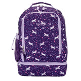 Bentgo Kids 2 - in - 1 Backpack & Insulated Lunch Bag - Durable 16” Backpack & Lunch Container in Unique Prints for School & Travel - Water Resistant, Padded & Large Compartments (Unicorn)