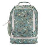 Bentgo Kids 2 - in - 1 Backpack & Insulated Lunch Bag - Durable 16” Backpack & Lunch Container in Unique Prints for School & Travel - Water Resistant, Padded & Large Compartments (Dino Fossils)