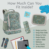 Bentgo Kids 2 - in - 1 Backpack & Insulated Lunch Bag - Durable 16” Backpack & Lunch Container in Unique Prints for School & Travel - Water Resistant, Padded & Large Compartments (Dino Fossils)