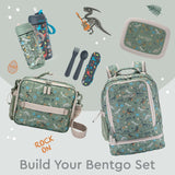 Bentgo Kids 2 - in - 1 Backpack & Insulated Lunch Bag - Durable 16” Backpack & Lunch Container in Unique Prints for School & Travel - Water Resistant, Padded & Large Compartments (Dino Fossils)