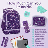 Bentgo Kids 2 - in - 1 Backpack & Insulated Lunch Bag - Durable 16” Backpack & Lunch Container in Unique Prints for School & Travel - Water Resistant, Padded & Large Compartments (Unicorn)