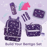 Bentgo Kids 2 - in - 1 Backpack & Insulated Lunch Bag - Durable 16” Backpack & Lunch Container in Unique Prints for School & Travel - Water Resistant, Padded & Large Compartments (Unicorn)