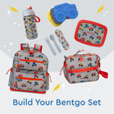 Bentgo Kids Backpack - Lightweight 14” Backpack in Fun Prints for School, Travel, & Daycare, Ideal for Ages 4+, Roomy Interior, Durable & Water - Resistant Fabric, & Loop for Lunch Bag (Trucks)