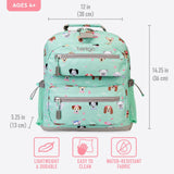 Bentgo Kids Backpack - Lightweight 14” Backpack in Fun Prints for School, Travel, & Daycare, Ideal for Ages 4+, Roomy Interior, Durable & Water - Resistant Fabric, & Loop for Lunch Bag (Puppy Love)