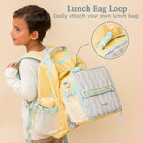 Bentgo Kids Backpack (Whimsy & Wonder Collection) - Lightweight 14’’ for School, Travel & Daycare - Ideal for Kids 4+, Durable & Water - Resistant, Roomy Interior, Loop for Lunch Bag (Wavy)