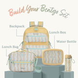 Bentgo Kids Backpack (Whimsy & Wonder Collection) - Lightweight 14’’ for School, Travel & Daycare - Ideal for Kids 4+, Durable & Water - Resistant, Roomy Interior, Loop for Lunch Bag (Wavy)