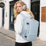 Beraliy 29L Travel Backpack Women, Airline Approved Backpack, Carry On luggage, 17.3 inch Laptop Backpack, Waterproof Business Hiking Weekend Bag, Light - blue