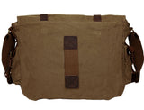 Berchirly Mens Military Canvas Messenger Bag Crossbody College Shoulder Bags Sling Satchel For 17.3Inch Laptop
