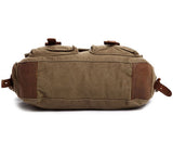Berchirly Mens Military Canvas Messenger Bag Crossbody College Shoulder Bags Sling Satchel For 17.3Inch Laptop