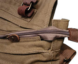 Berchirly Mens Military Canvas Messenger Bag Crossbody College Shoulder Bags Sling Satchel For 17.3Inch Laptop