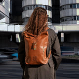 BERLINER BAGS Vintage Genuine Leather Backpack Seattle, Small Backpack, Bookbag for Women - Brown
