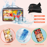 BERTASCHE Lunch Backpack for Women, 15.6 Inch Laptop Backpack with Insulated Cooler Lunch box, Nurse Backpack for Teacher Work Travel College Picnic, Black