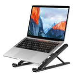 BESIGN LS01 Pro Ergonomic Laptop Stand, Plastic Laptop Riser, Portable and Adjustable Notebook Computer Holder Compatible with 10 - 14" Laptops (Black)