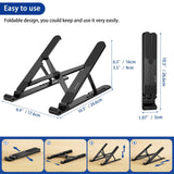 BESIGN LS01 Pro Ergonomic Laptop Stand, Plastic Laptop Riser, Portable and Adjustable Notebook Computer Holder Compatible with 10 - 14" Laptops (Black)