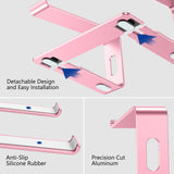 BESIGN LS03 Aluminum Laptop Stand, Ergonomic Detachable Computer Stand, Notebook Holder Compatible with Air, Pro, Dell, HP, Lenovo More 10 - 15.6" Laptops, Pink