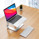 BESIGN LS03 Aluminum Laptop Stand, Ergonomic Detachable Computer Stand, Notebook Riser Compatible with Air, Pro, Dell, HP, Lenovo More 10 - 15.6" Laptops, Silver