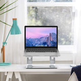 BESIGN LS03 Aluminum Laptop Stand, Ergonomic Detachable Computer Stand, Notebook Riser Compatible with Air, Pro, Dell, HP, Lenovo More 10 - 15.6" Laptops, Silver